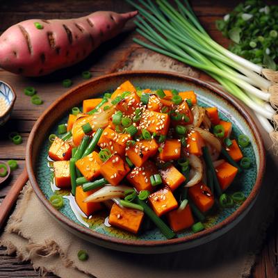 Image of Grilled Sweet Potato and Scallion Salad