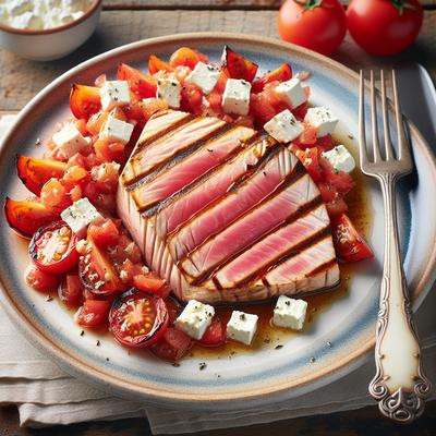 Image of Grilled Tuna with Tomato Feta Relish