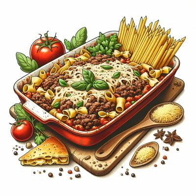 Image of Ground Beef Pasta in the Oven Firinda Kiymali Makarna