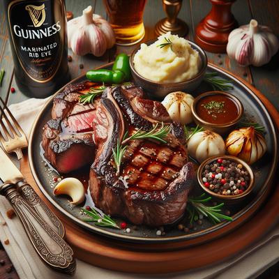 Image of Guinness Marinated Rib Eye Steaks