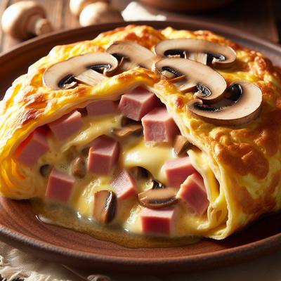 Image of Ham Mushroom and Cheese Omelette