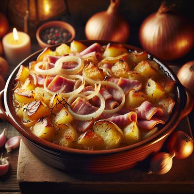 Image of Ham Onion and Potato Casserole