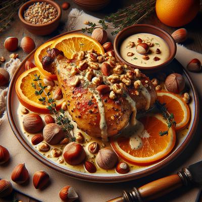 Image of Hazelnut Chicken with Orange Thyme Cream