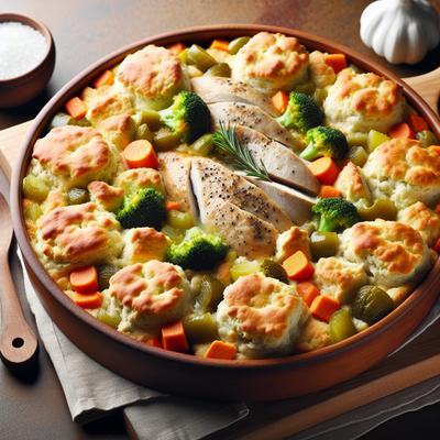 Image of Healthy and Easy Chicken and Biscuits Casserole