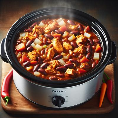 Image of Hearty Chicken Chili Crock Pot