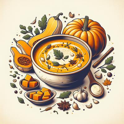 Image of Hearty Pumpkin Chowder or Butternut Squash