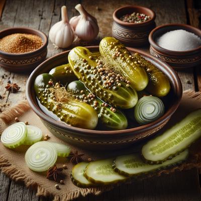 Heritage Bread and Butter Pickle Pickled Cucumber and Onions