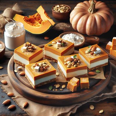 Image of High Protein Pumpkin Cheesecake Bars