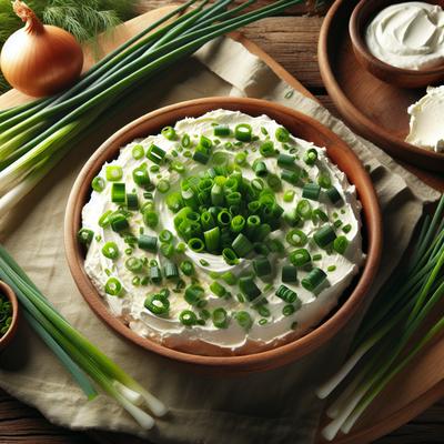 Image of Homemade Chives Green Onions Cream Cheese
