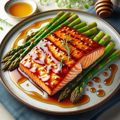 Image of Honey Glazed Salmon with Asparagus