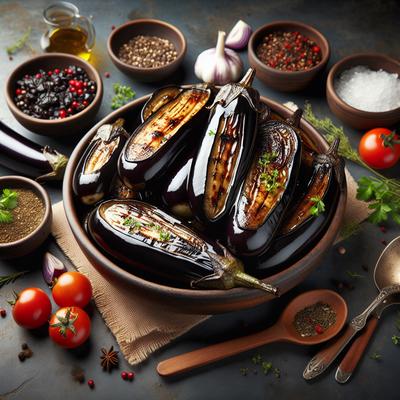 Image of Hopvine's Marinated Roasted Eggplant Aubergine