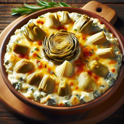 Image of Hot Cheesy Artichoke Dip Appetizer