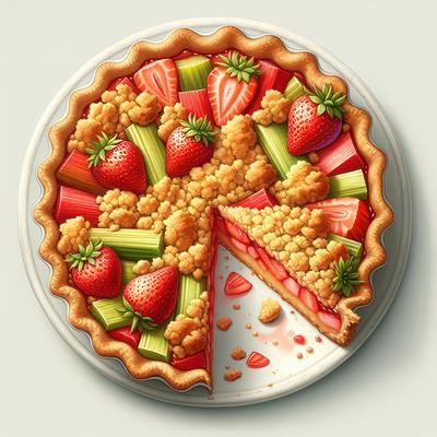 Image of Humble Strawberry Rhubarb Crumble Pie