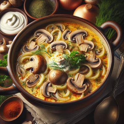 Image of Hungarian Mushroom Soup from the Moosewood Cookbook