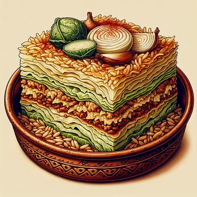 Image of Hungarian Rakott Kaposzta Cabbage Casserole