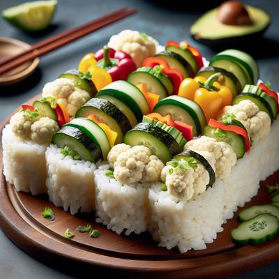 Image of Indian Cauliflower Rice Raw Foods Sushi