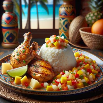 Image of Island Mojito Chicken and Rice with Salsa Tropicale