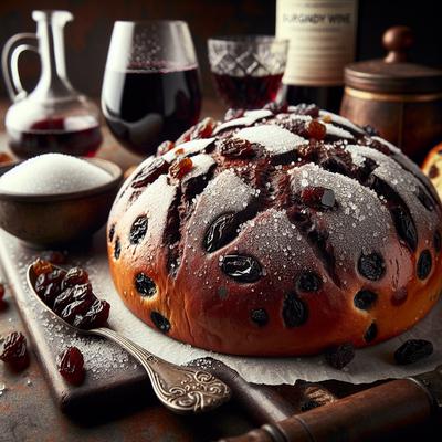 Image of Italian Burgundy Wine Sweet Bread