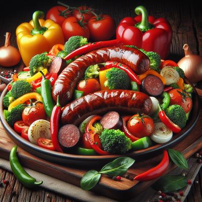 Image of Italian Kielbasa and Vegetables