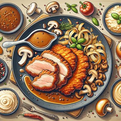 Image of Jagerschnitzel the Germany Way Pork Steaks or Cutlets
