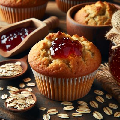 Image of Jam Filled Oat Bran Muffins