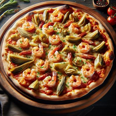 Image of Jan's Shrimp and Artichoke Pizza