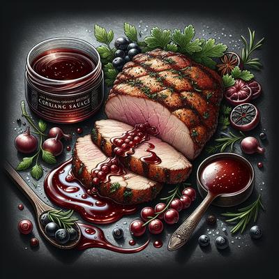 Image of Juicy Herbed Pork Loin with Currant Sauce