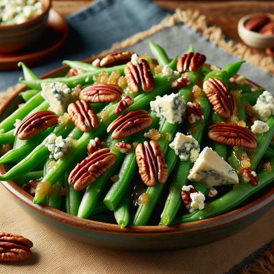 Image of Junior League Green Beans with Pecans and Bleu Cheese