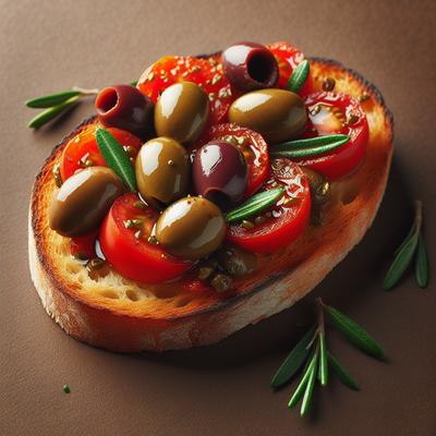 Image of Kalamata and Tomato Crostini