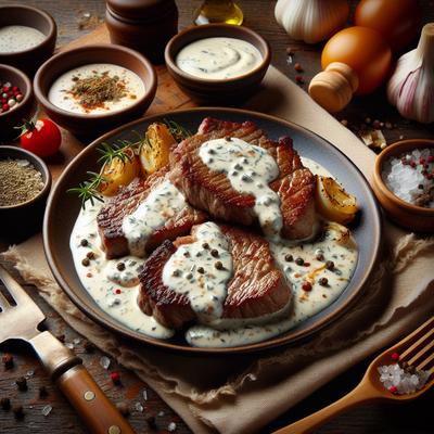 Image of Kalbsschnitzel Mit Joghurt Veal Steaks with Yogurt