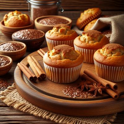 Image of Kim's Cinnamon Flax Muffins