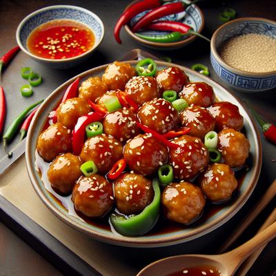 Image of Kittencal's Chinese Chicken Balls with Sweet and Sour Sauce