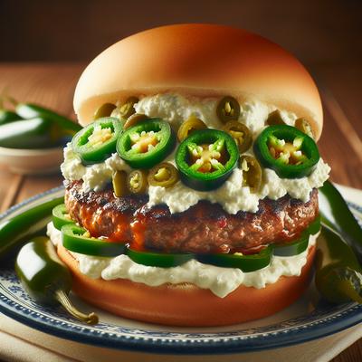 Image of Kittencal's Jalapeno Cream Cheese Stuffed Hamburgers