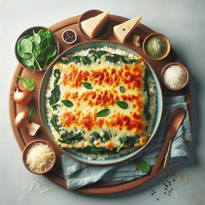 Image of Kittencal's Spinach Parmesan Rice Bake