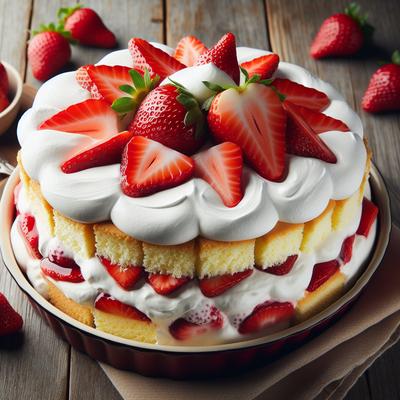 Image of Kittencal's Strawberry Angel Food Dessert No Bake