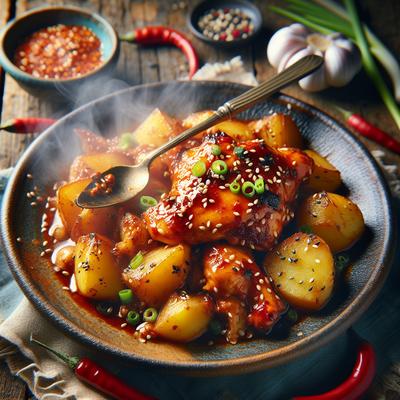 Image of Korean Spicy Chicken and Potato Tak Toritang