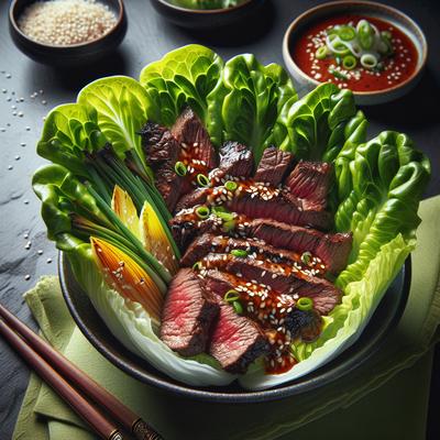 Image of Korean Steak in Lettuce Cups Low Carb