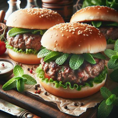 Image of Lamb and Mint Patties Burgers