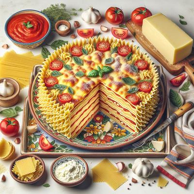 Image of Layered Pasta Ricotta Pie