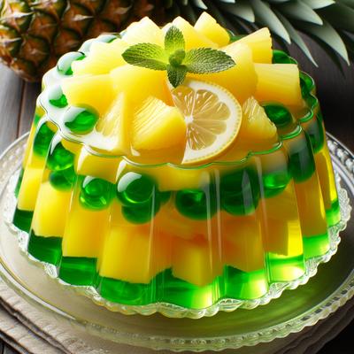 Image of Lemon Pineapple Jello Dessert