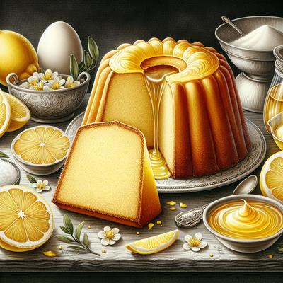 Image of Lemon Pudding Filled Angel Food Cake 3 Ingredients