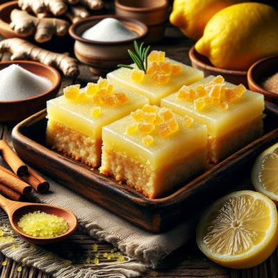 Image of Lemon Squares with Candied Ginger