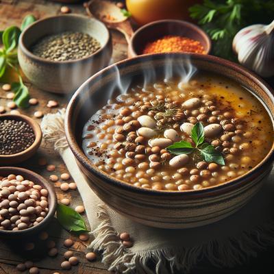 Image of Lentil and Cannellini Bean Soup