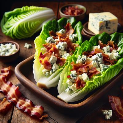 Image of Lettuce Boats with Bleu Cheese and Bacon