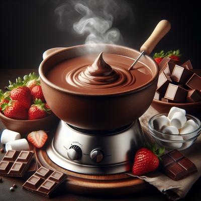 Image of Lighter Chocolate Fondue or Ganache