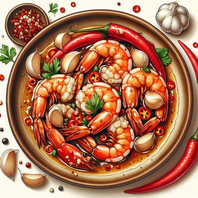 Image of Lighter Spicy Garlic Shrimp