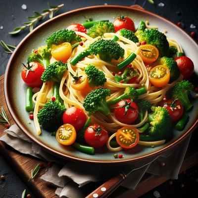 Image of Linguine with Broccoli Cherry Tomatoes