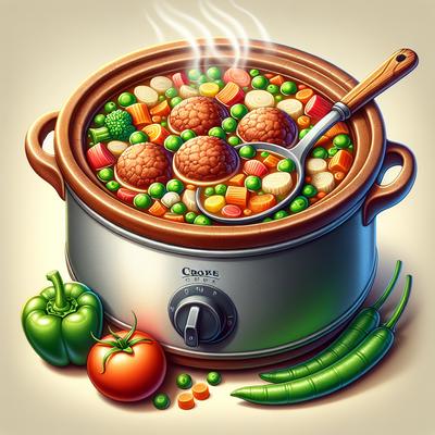 Image of Lotsa Veggies Meatball Soup Crock Pot