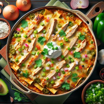Image of Low Carb Chicken Enchilada Casserole