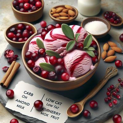 Image of Low Carb Low Fat Vegan Cranberry Ice Cream